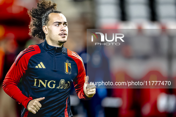 Belgium defender Arthur Theate plays during the match between Belgium and Italy at the King Baudouin Stadium for the UEFA Nations League - L...