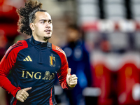 Belgium defender Arthur Theate plays during the match between Belgium and Italy at the King Baudouin Stadium for the UEFA Nations League - L...