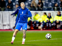 Italy defender Federico Dimarco plays during the match between Belgium and Italy at the King Baudouin Stadium for the UEFA Nations League -...