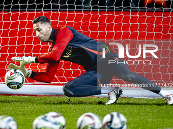 Belgium goalkeeper Koen Casteels plays during the match between Belgium and Italy at the King Baudouin Stadium for the UEFA Nations League -...