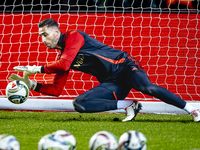 Belgium goalkeeper Koen Casteels plays during the match between Belgium and Italy at the King Baudouin Stadium for the UEFA Nations League -...