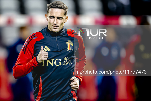 Belgium defender Timothy Castagne plays during the match between Belgium and Italy at the King Baudouin Stadium for the UEFA Nations League...