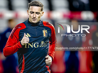 Belgium defender Timothy Castagne plays during the match between Belgium and Italy at the King Baudouin Stadium for the UEFA Nations League...