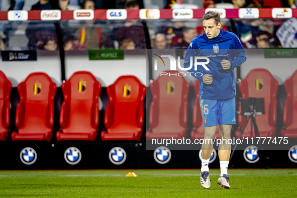 Italy midfielder Davide Frattesi plays during the match between Belgium and Italy at the King Baudouin Stadium for the UEFA Nations League -...