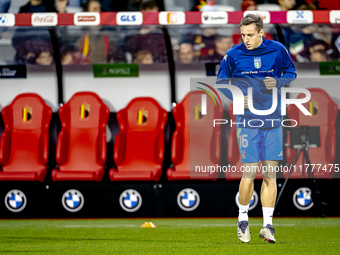 Italy midfielder Davide Frattesi plays during the match between Belgium and Italy at the King Baudouin Stadium for the UEFA Nations League -...