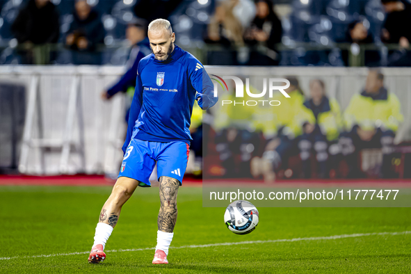 Italy defender Federico Dimarco plays during the match between Belgium and Italy at the King Baudouin Stadium for the UEFA Nations League -...