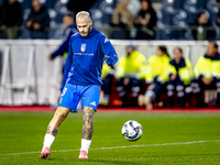 Italy defender Federico Dimarco plays during the match between Belgium and Italy at the King Baudouin Stadium for the UEFA Nations League -...