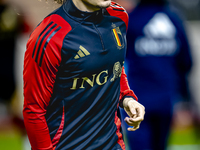 Belgium defender Arthur Theate plays during the match between Belgium and Italy at the King Baudouin Stadium for the UEFA Nations League - L...