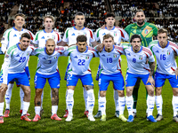 The Italy team poses for a photo during the match between Belgium and Italy at the King Baudouin Stadium for the UEFA Nations League - Leagu...