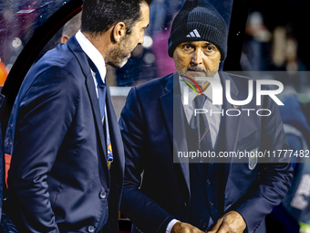 Italy trainer Luciano Spalletti is present during the match between Belgium and Italy at the King Baudouin Stadium for the UEFA Nations Leag...