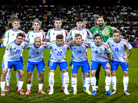 The Italy team poses for a photo during the match between Belgium and Italy at the King Baudouin Stadium for the UEFA Nations League - Leagu...