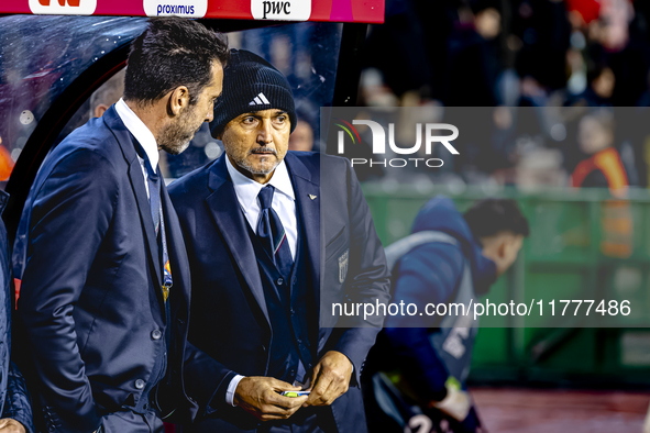 Italy trainer Luciano Spalletti is present during the match between Belgium and Italy at the King Baudouin Stadium for the UEFA Nations Leag...