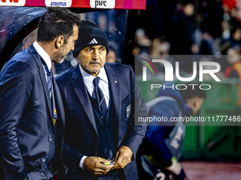 Italy trainer Luciano Spalletti is present during the match between Belgium and Italy at the King Baudouin Stadium for the UEFA Nations Leag...