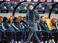 Belgium trainer Domenico Tedesco is present during the match between Belgium and Italy at the King Baudouin Stadium for the UEFA Nations Lea...