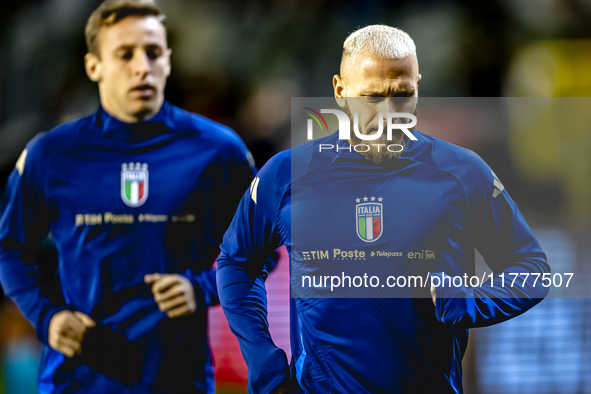 Italy defender Federico Dimarco plays during the match between Belgium and Italy at the King Baudouin Stadium for the UEFA Nations League -...