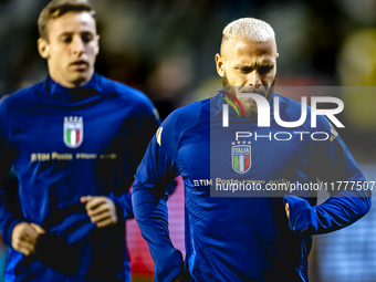 Italy defender Federico Dimarco plays during the match between Belgium and Italy at the King Baudouin Stadium for the UEFA Nations League -...