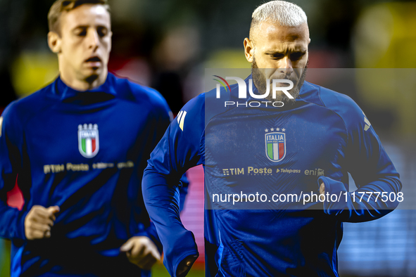 Italy defender Federico Dimarco plays during the match between Belgium and Italy at the King Baudouin Stadium for the UEFA Nations League -...