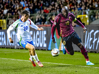 Belgium forward Romelu Lukaku plays during the match between Belgium and Italy at the King Baudouin Stadium for the UEFA Nations League - Le...