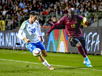 Belgium forward Romelu Lukaku plays during the match between Belgium and Italy at the King Baudouin Stadium for the UEFA Nations League - Le...