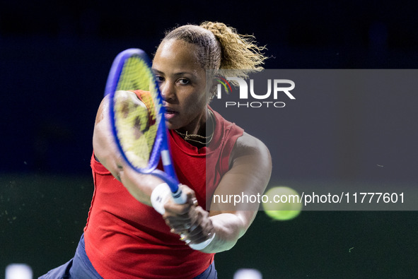 Taylor Townsend  during Billie Jean King Cup Finals match Slovakia vs USA in Malaga Spain on 14 November 2024. 