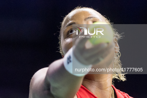 Taylor Townsend  during Billie Jean King Cup Finals match Slovakia vs USA in Malaga Spain on 14 November 2024. 