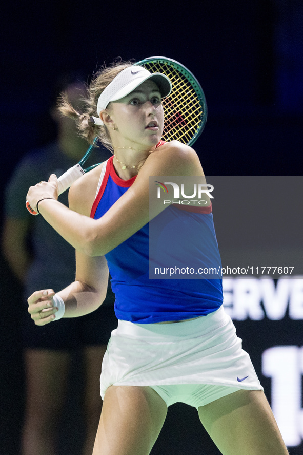 Renata Jamrichova  during Billie Jean King Cup Finals match Slovakia vs USA in Malaga Spain on 14 November 2024. 