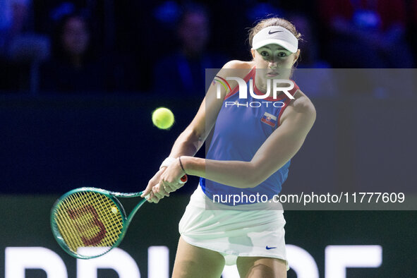 Renata Jamrichova  during Billie Jean King Cup Finals match Slovakia vs USA in Malaga Spain on 14 November 2024. 