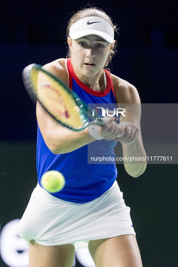 Renata Jamrichova  during Billie Jean King Cup Finals match Slovakia vs USA in Malaga Spain on 14 November 2024. 