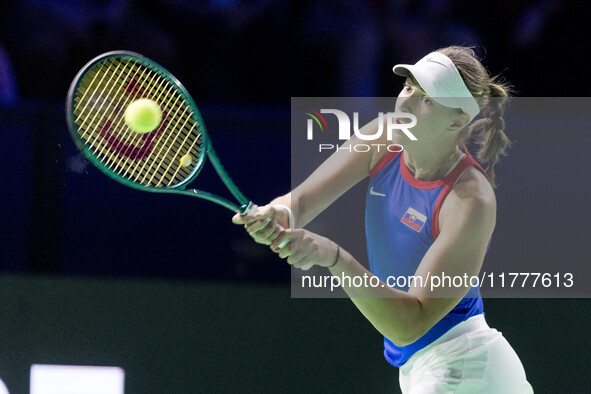 Renata Jamrichova  during Billie Jean King Cup Finals match Slovakia vs USA in Malaga Spain on 14 November 2024. 