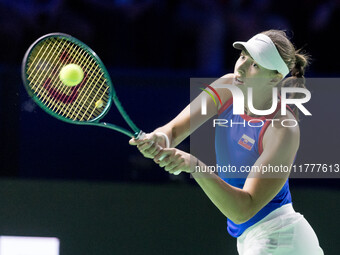 Renata Jamrichova  during Billie Jean King Cup Finals match Slovakia vs USA in Malaga Spain on 14 November 2024. (