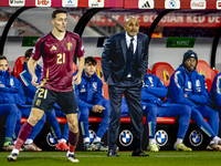 Italy trainer Luciano Spalletti is present during the match between Belgium and Italy at the King Baudouin Stadium for the UEFA Nations Leag...