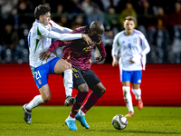 Italy defender Alessandro Bastoni and Belgium forward Romelu Lukaku play during the match between Belgium and Italy at the King Baudouin Sta...