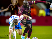 Italy defender Alessandro Buongiorno and Belgium forward Romelu Lukaku play during the match between Belgium and Italy at the King Baudouin...