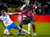 Italy defender Alessandro Buongiorno and Belgium forward Romelu Lukaku play during the match between Belgium and Italy at the King Baudouin...