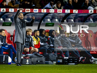 Belgium trainer Domenico Tedesco is present during the match between Belgium and Italy at the King Baudouin Stadium for the UEFA Nations Lea...