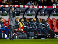 Belgium trainer Domenico Tedesco is present during the match between Belgium and Italy at the King Baudouin Stadium for the UEFA Nations Lea...