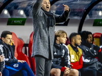 Belgium trainer Domenico Tedesco is present during the match between Belgium and Italy at the King Baudouin Stadium for the UEFA Nations Lea...