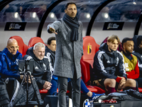 Belgium trainer Domenico Tedesco is present during the match between Belgium and Italy at the King Baudouin Stadium for the UEFA Nations Lea...