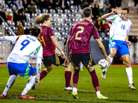 Italy midfielder Davide Frattesi plays during the match between Belgium and Italy at the King Baudouin Stadium for the UEFA Nations League -...