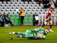 Italy goalkeeper Gianluigi Donnarumma plays during the match between Belgium and Italy at the King Baudouin Stadium for the UEFA Nations Lea...