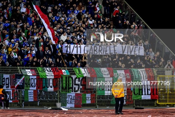 Supporters of Italy during the match between Belgium and Italy at the King Baudouin Stadium for the UEFA Nations League - League A - Group A...