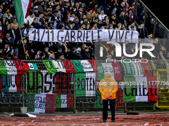 Supporters of Italy during the match between Belgium and Italy at the King Baudouin Stadium for the UEFA Nations League - League A - Group A...