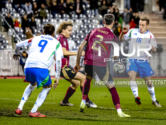 Italy midfielder Davide Frattesi plays during the match between Belgium and Italy at the King Baudouin Stadium for the UEFA Nations League -...