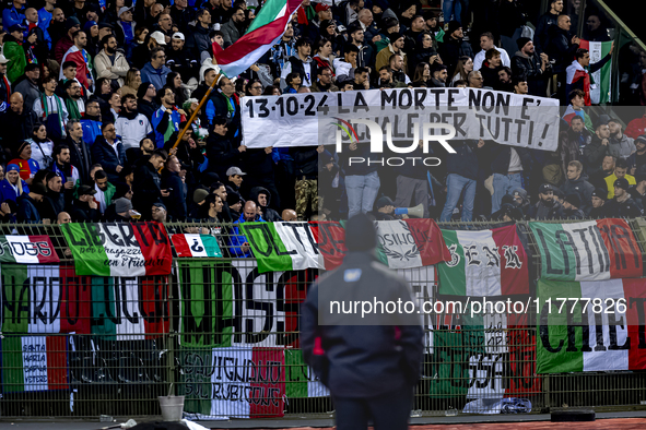 Supporters of Italy during the match between Belgium and Italy at the King Baudouin Stadium for the UEFA Nations League - League A - Group A...