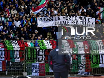 Supporters of Italy during the match between Belgium and Italy at the King Baudouin Stadium for the UEFA Nations League - League A - Group A...