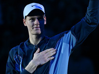 Jannik Sinner (ITA) wins against Daniil Medvedev (RUS) during day five of the Nitto ATP Finals 2024 at Inalpi Arena in Turin, Italy, on Nove...