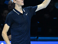 Jannik Sinner (ITA) wins against Daniil Medvedev (RUS) during day five of the Nitto ATP Finals 2024 at Inalpi Arena in Turin, Italy, on Nove...