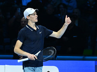 Jannik Sinner (ITA) wins against Daniil Medvedev (RUS) during day five of the Nitto ATP Finals 2024 at Inalpi Arena in Turin, Italy, on Nove...