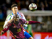 Italy midfielder Sandro Tonali and Belgium forward Romelu Lukaku play during the match between Belgium and Italy at the King Baudouin Stadiu...