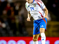 Italy defender Matteo Gabbia plays during the match between Belgium and Italy at the King Baudouin Stadium for the UEFA Nations League - Lea...